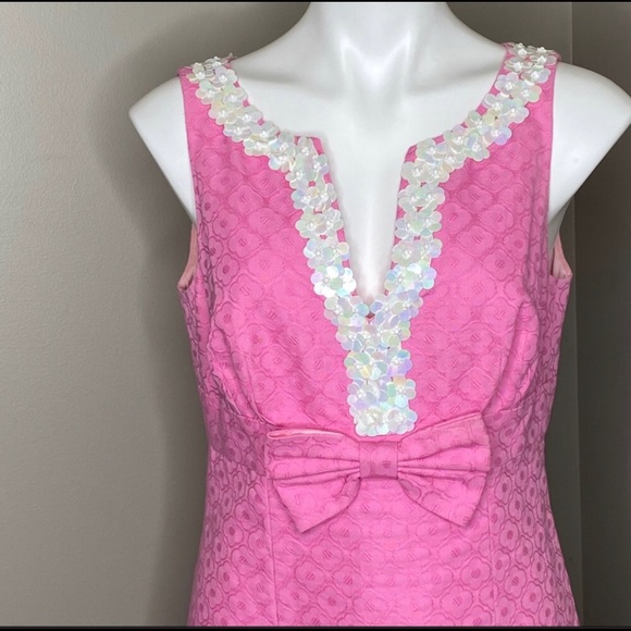 Trina Turk Pink Floral Bow Dress - Picture 3 of 8